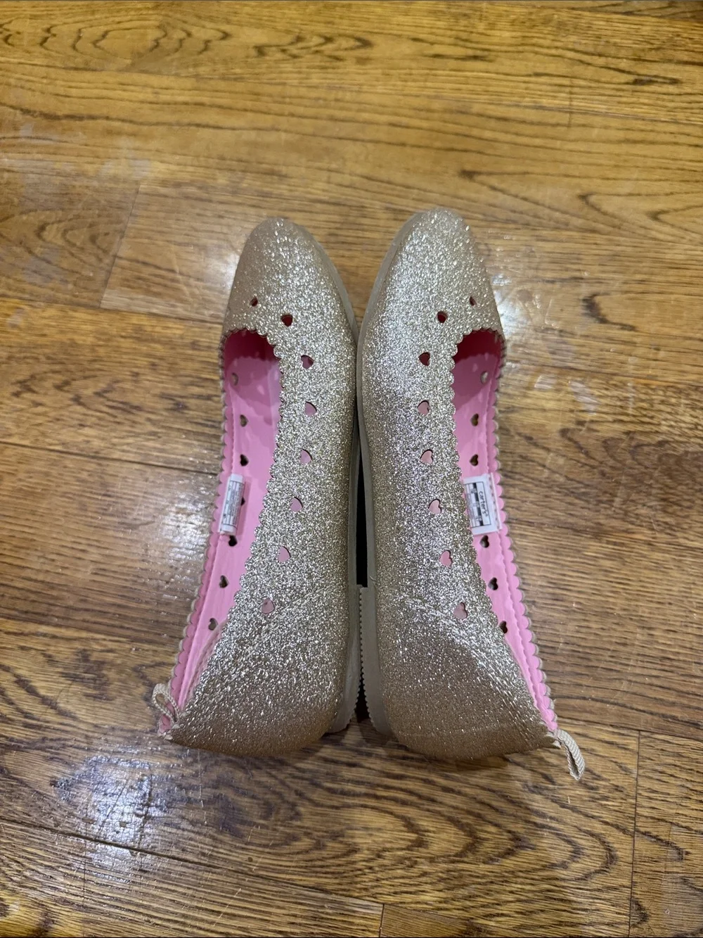 Carter's Gold Glitter Girls' Ballet Flats with Pink Insole